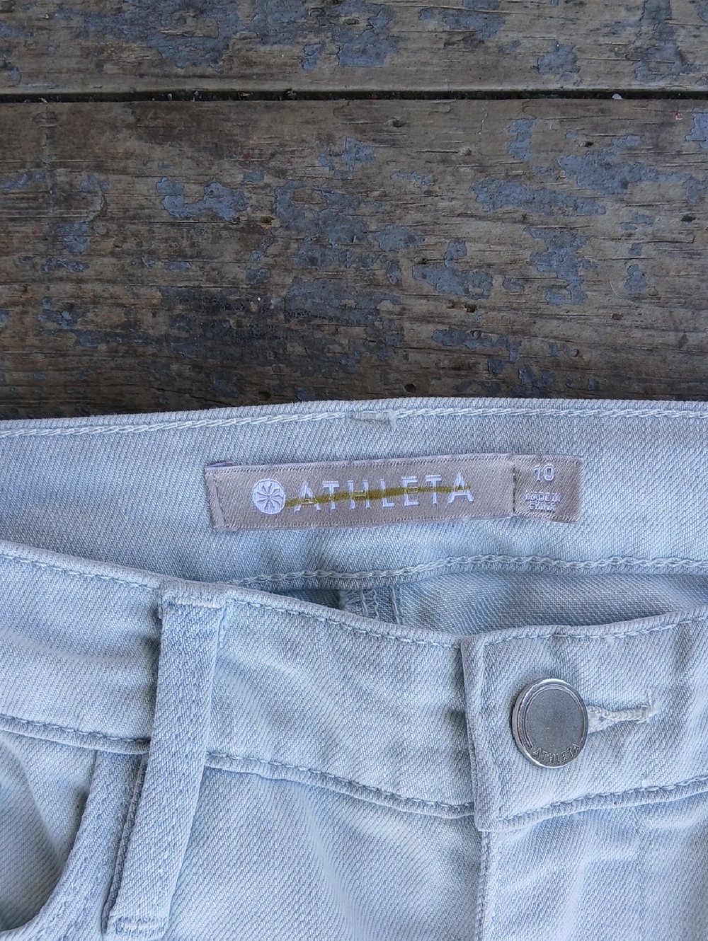 Athleta Sculptek Skinny  Light Blue Jeans Size 10 - Picture 3 of 5
